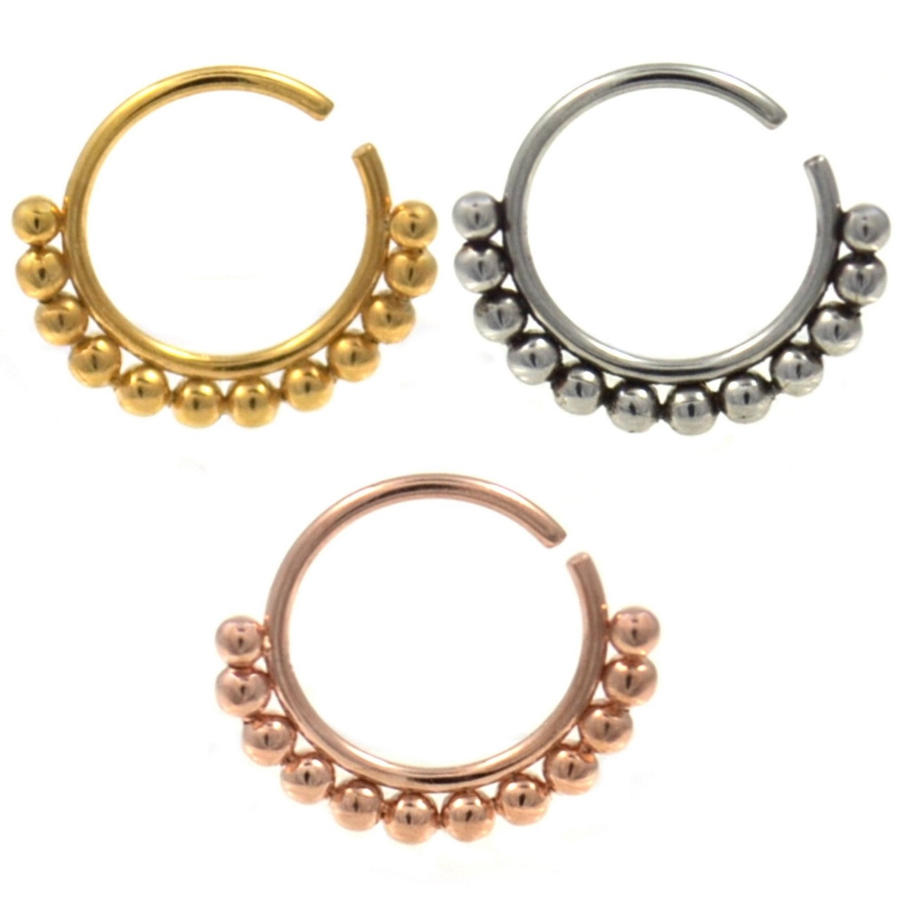 Natural 9 VVS Diamonds Engagement Nose Hoop Bali Piercing Screw Stud Ring  Pin | eBay